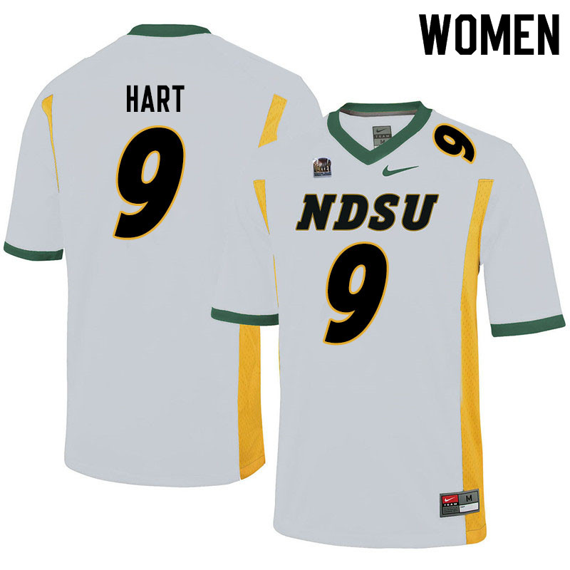 Women #9 DJ Hart North Dakota State Bison College Football Jerseys Sale-White